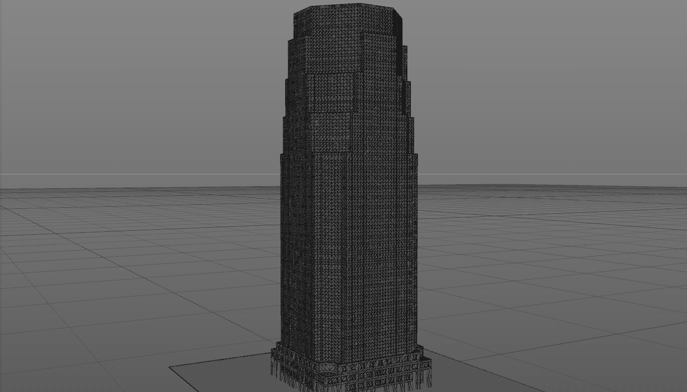 Tower - 6 tall building in minecraft Low-poly 3D model_23