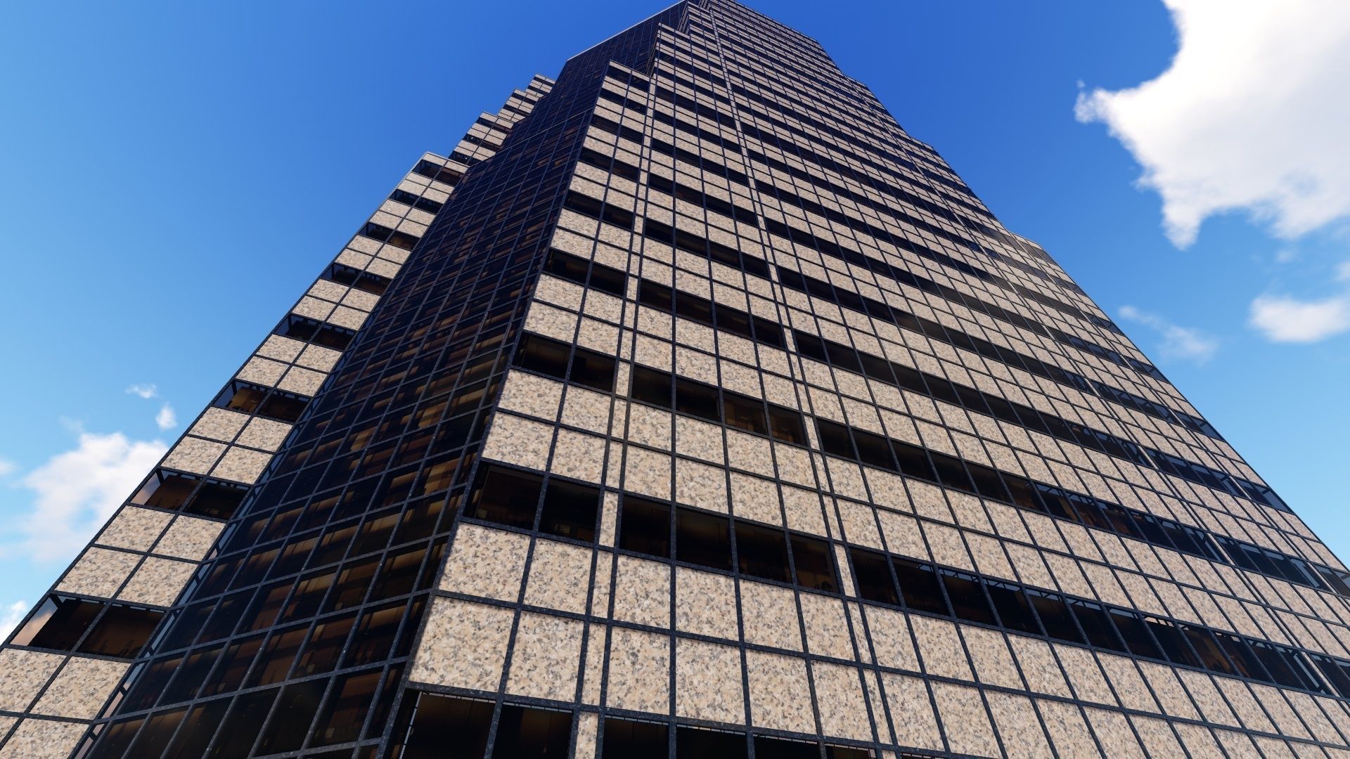 Tower - 6 tall building in minecraft Low-poly 3D model_3