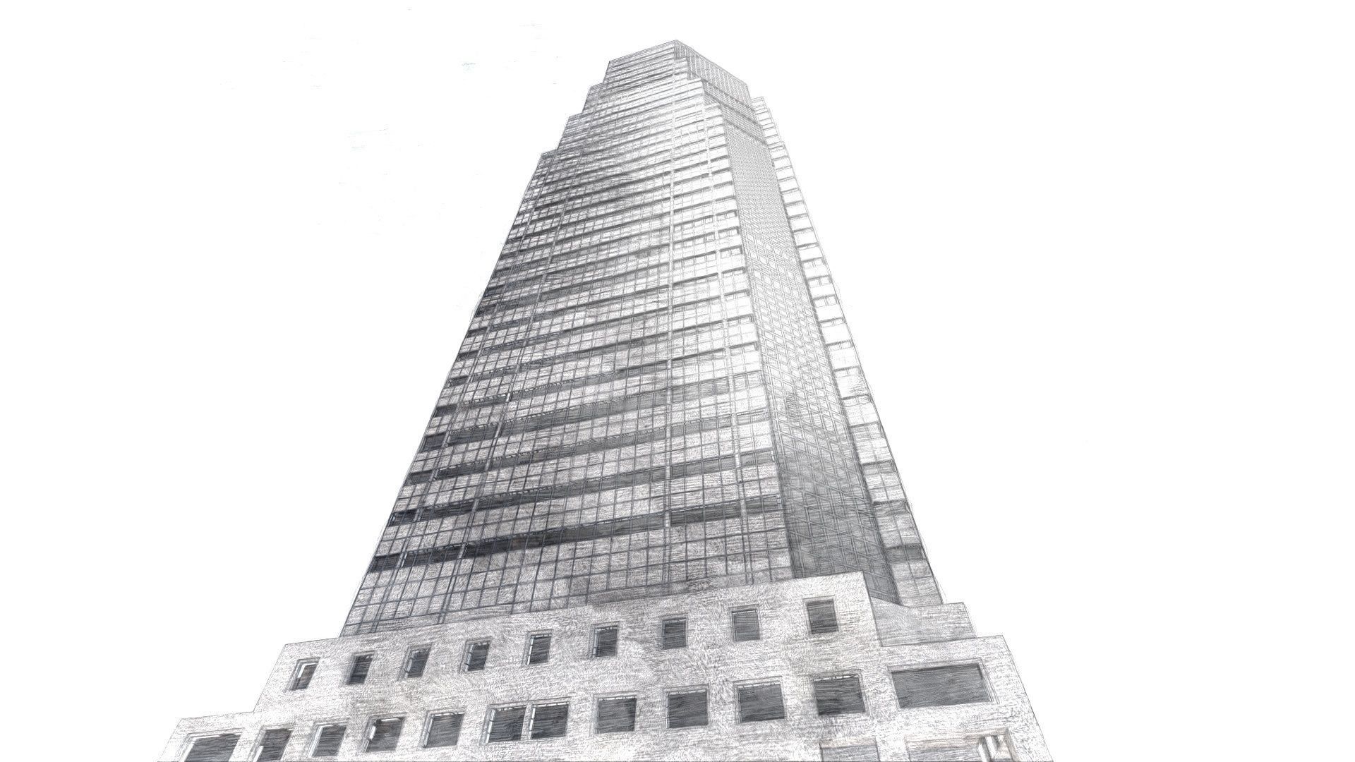 Tower - 6 tall building in minecraft Low-poly 3D model_18