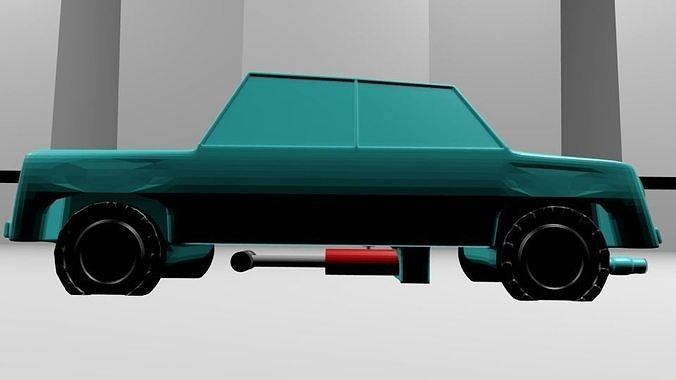 Flying Car Low-poly 3D model