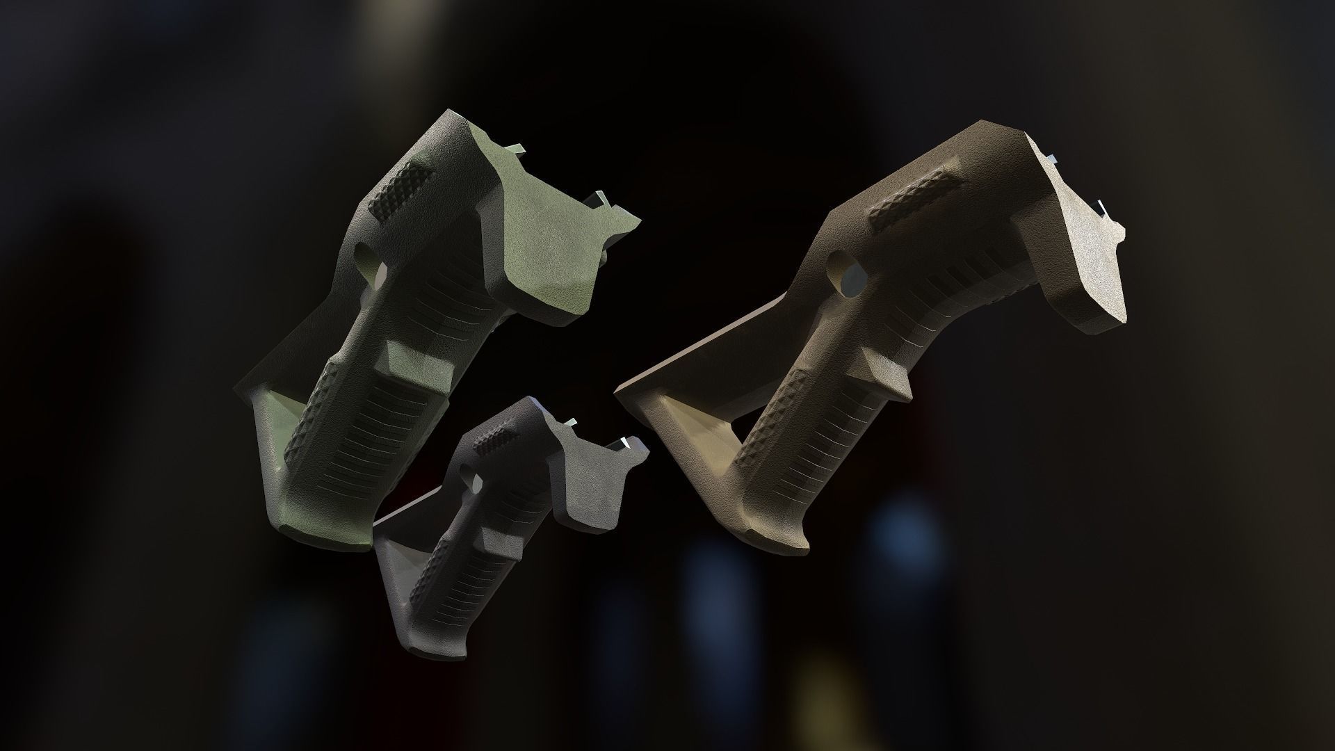 Weapon mods pack Low-poly 3D model_18