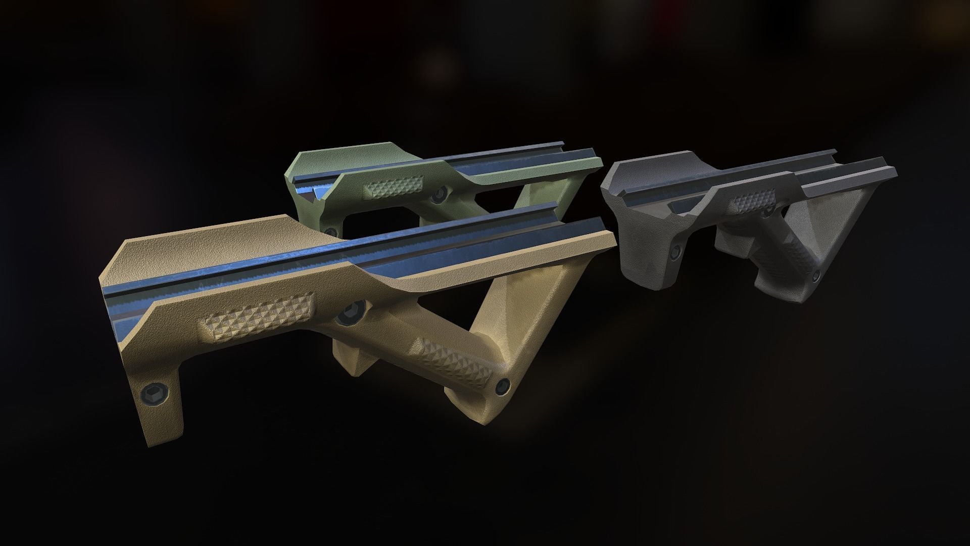 Weapon mods pack Low-poly 3D model_17