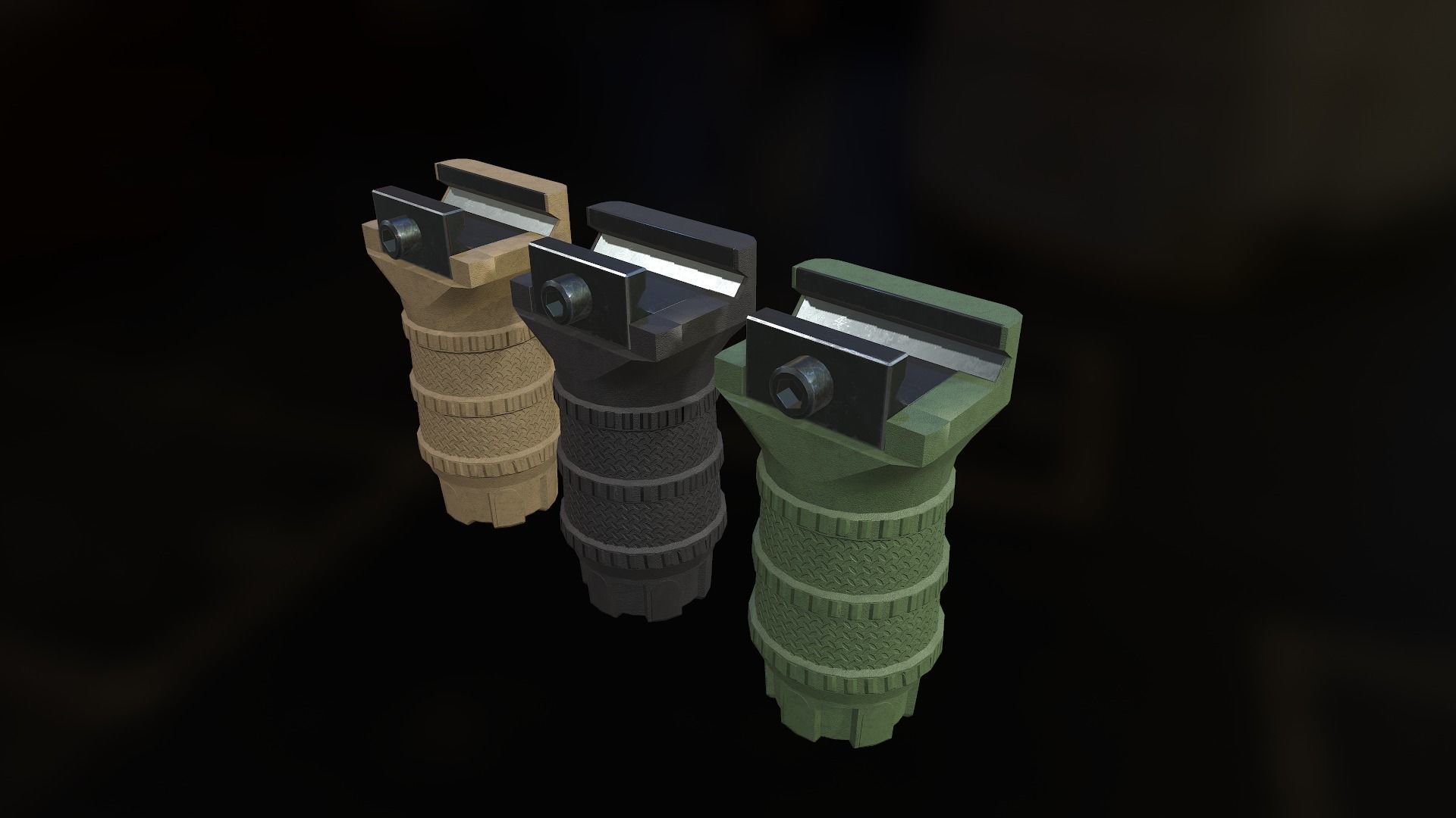 Weapon mods pack Low-poly 3D model_32