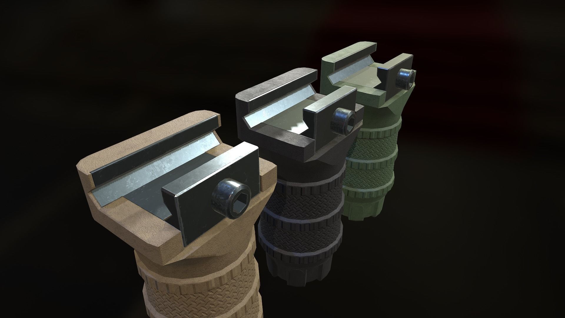 Weapon mods pack Low-poly 3D model_33