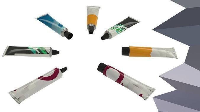 Tube Collection box with numbers 3D model