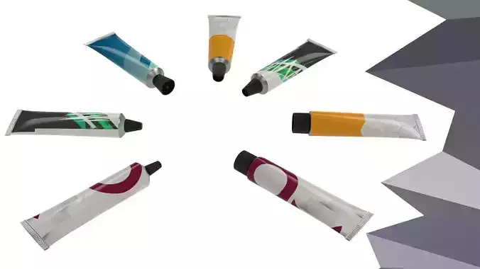 Tube Collection box with numbers 3D model