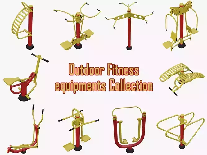 Outdoor Fitness equipments Collection model