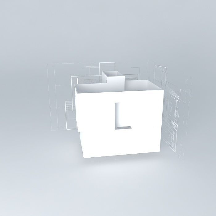 Architecture cube Free 3D model_2