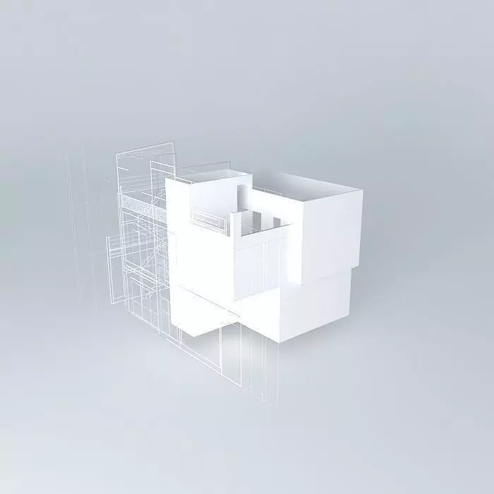 Architecture cube Free 3D model_0