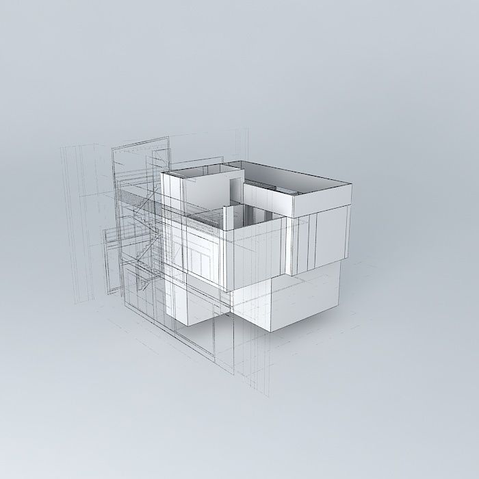 Architecture cube Free 3D model_3
