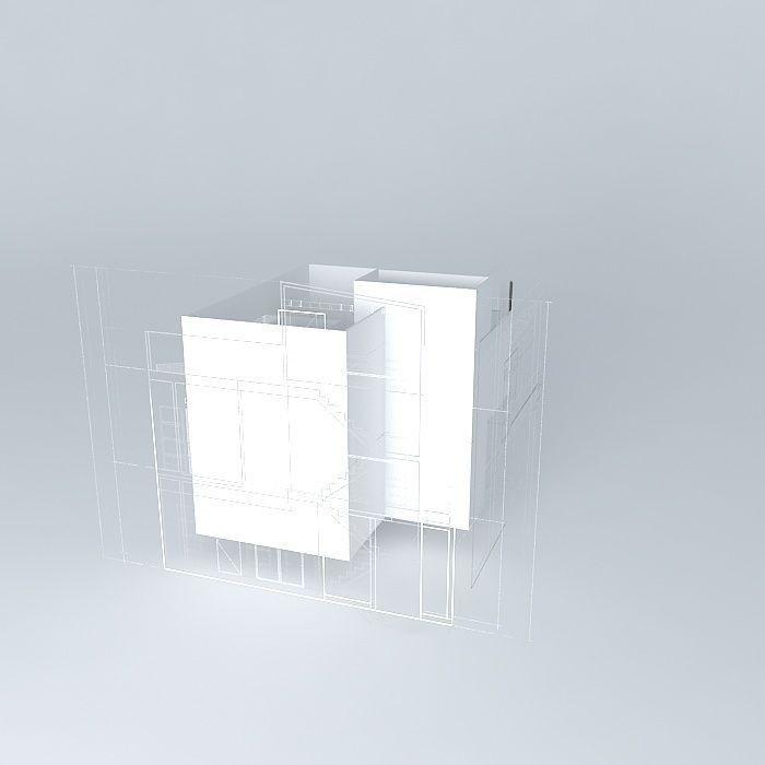 Architecture cube Free 3D model_1