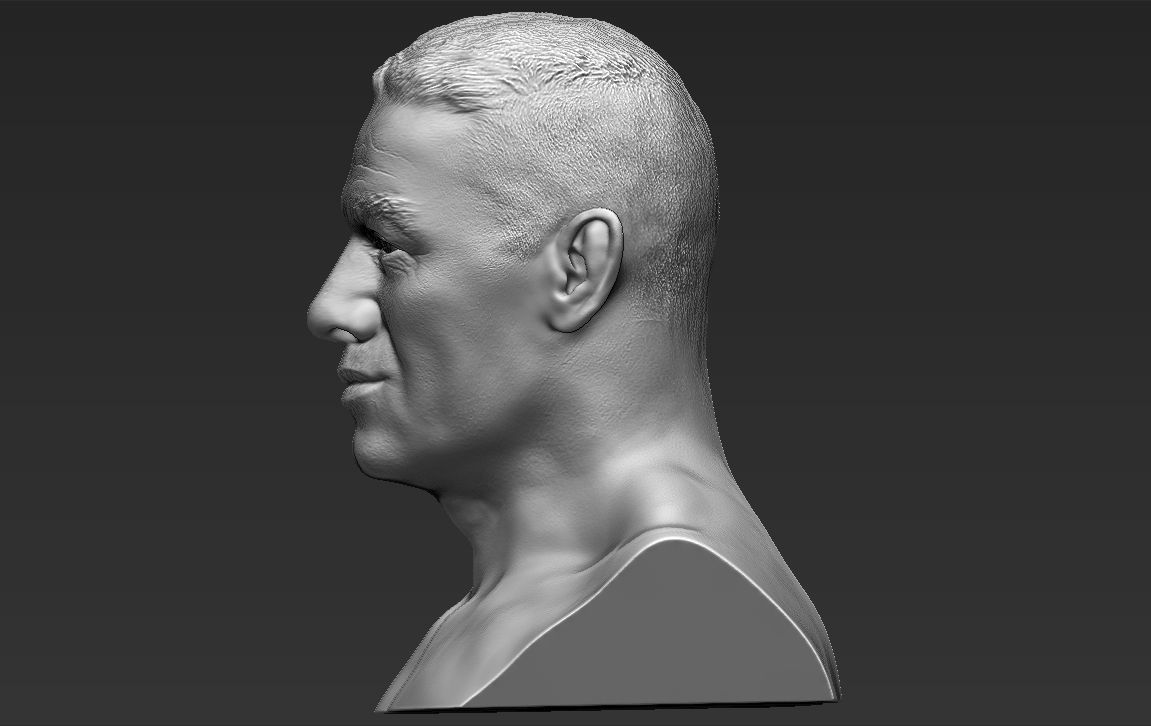 John Cena bust 3D printing ready stl obj formats 3D print model_4