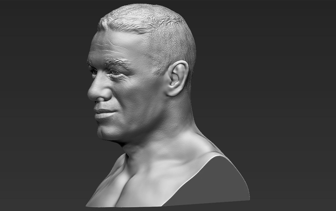 John Cena bust 3D printing ready stl obj formats 3D print model_3