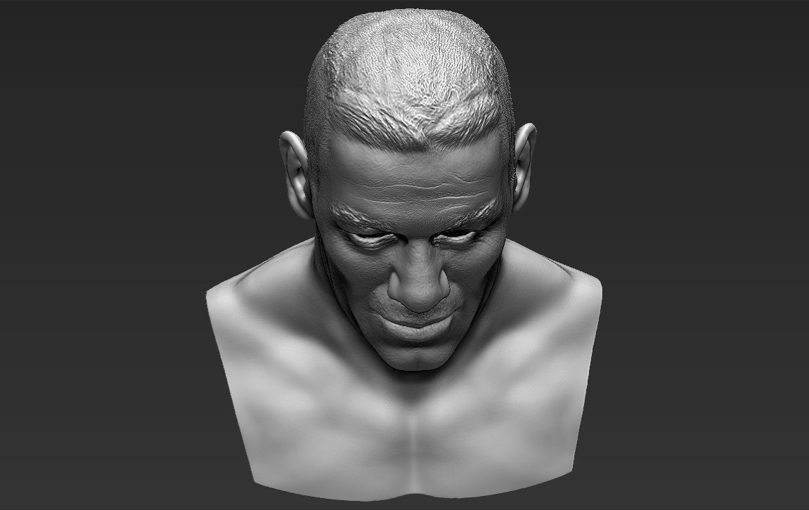 John Cena bust 3D printing ready stl obj formats 3D print model_19
