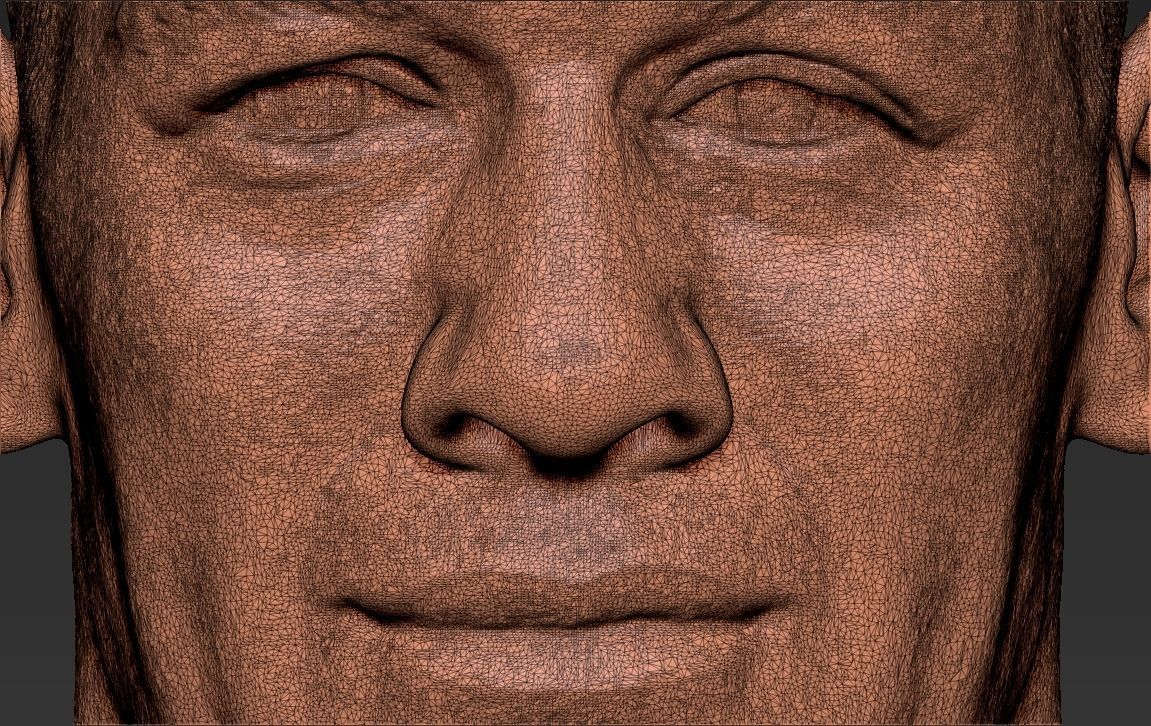 John Cena bust 3D printing ready stl obj formats 3D print model_32
