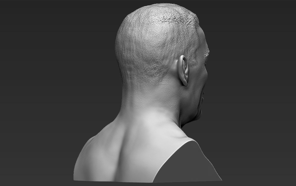 John Cena bust 3D printing ready stl obj formats 3D print model_10