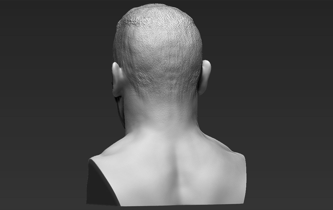 John Cena bust 3D printing ready stl obj formats 3D print model_8