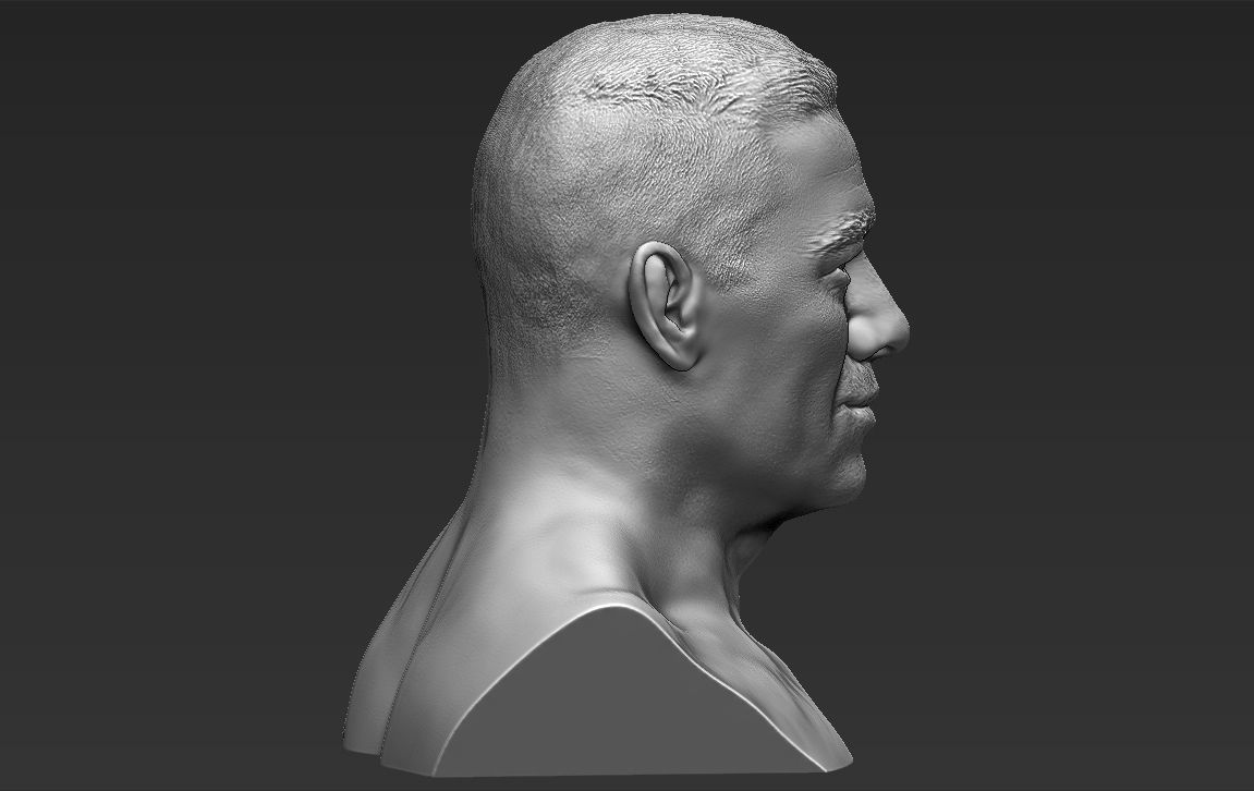 John Cena bust 3D printing ready stl obj formats 3D print model_11
