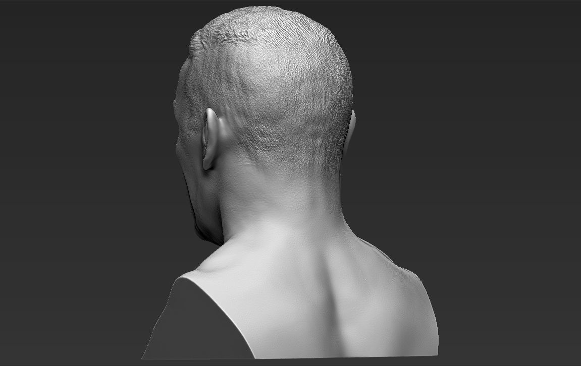 John Cena bust 3D printing ready stl obj formats 3D print model_7