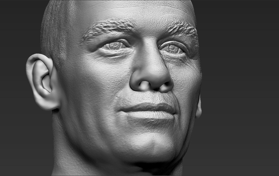 John Cena bust 3D printing ready stl obj formats 3D print model_27