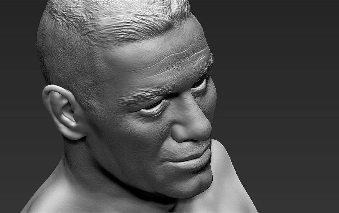 John Cena bust 3D printing ready stl obj formats 3D print model_30