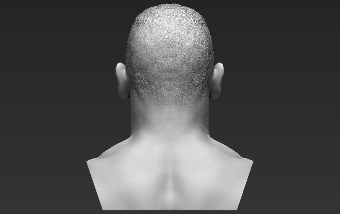 John Cena bust 3D printing ready stl obj formats 3D print model_9