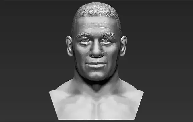 John Cena bust 3D printing ready stl obj formats 3D print model