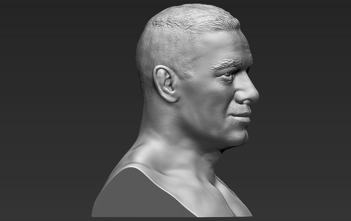 John Cena bust 3D printing ready stl obj formats 3D print model_13