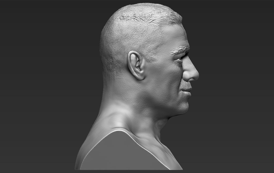 John Cena bust 3D printing ready stl obj formats 3D print model_12