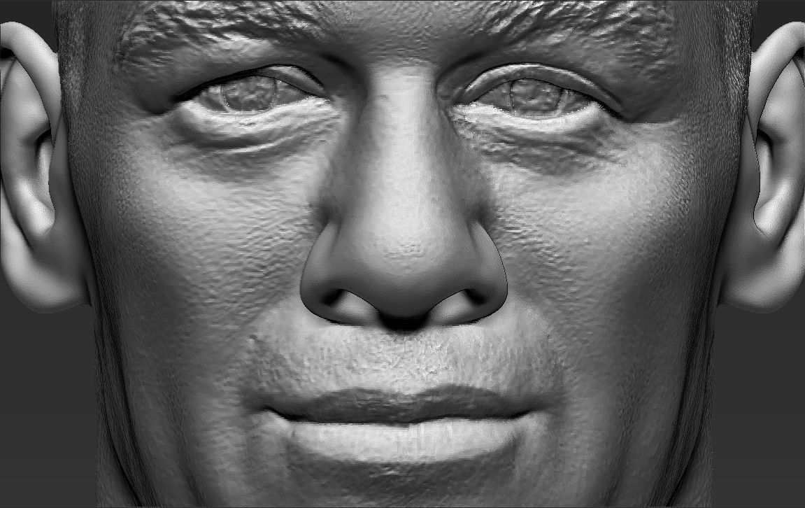 John Cena bust 3D printing ready stl obj formats 3D print model_24