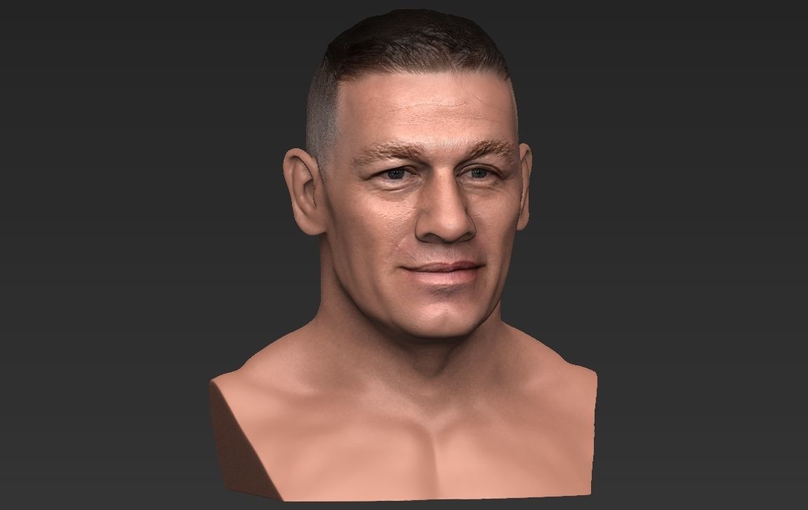 John Cena bust ready for full color 3D printing 3D print model_19