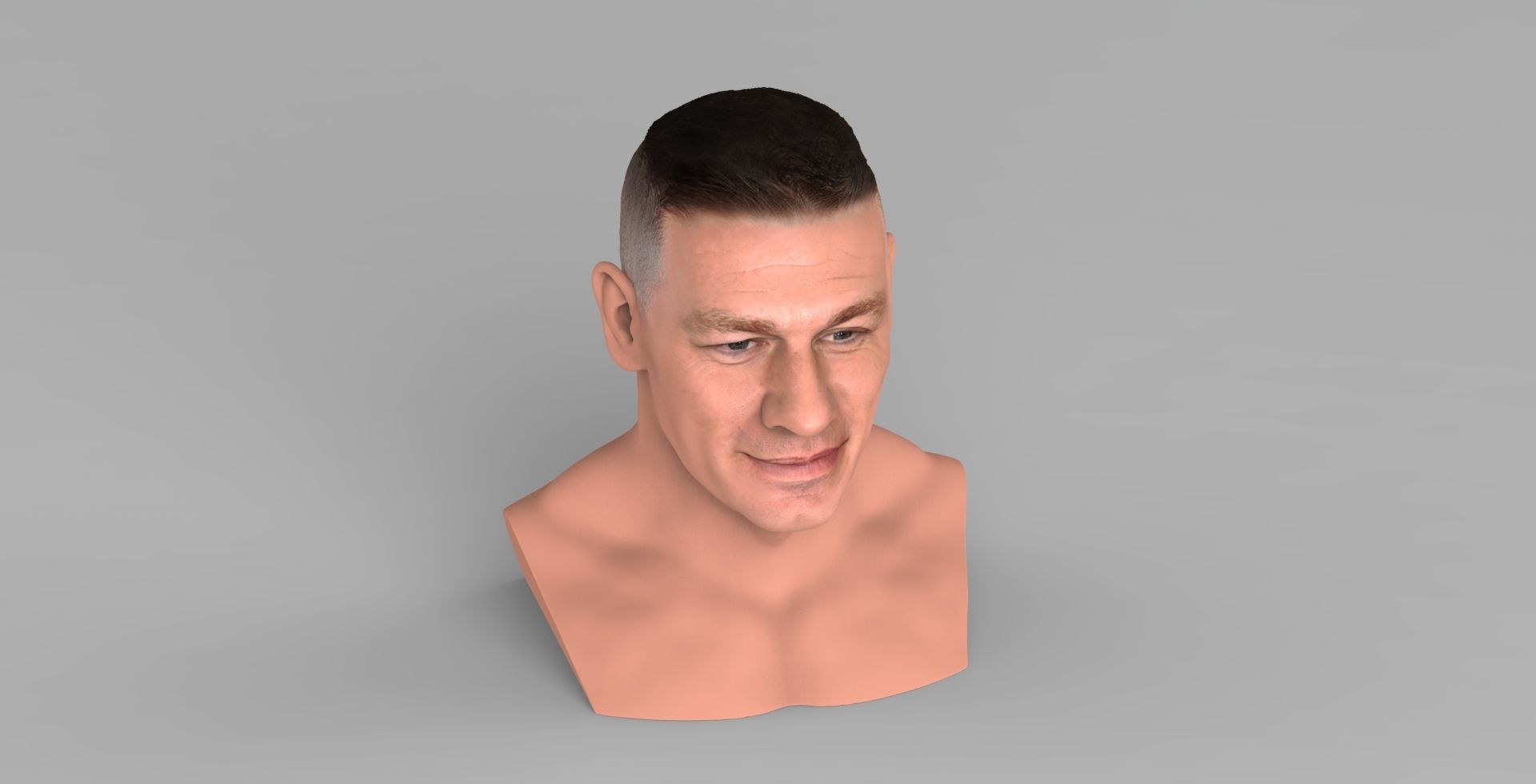 John Cena bust ready for full color 3D printing 3D print model_12
