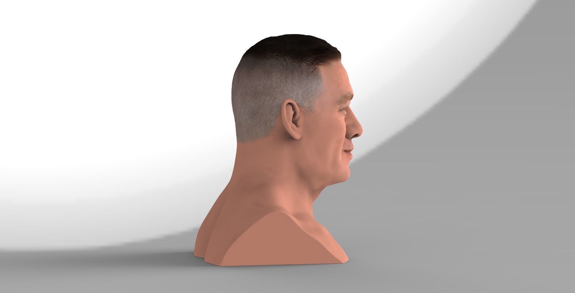John Cena bust ready for full color 3D printing 3D print model_8