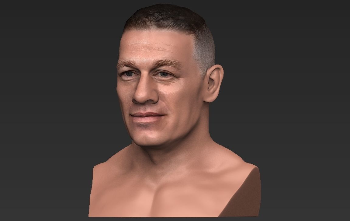 John Cena bust ready for full color 3D printing 3D print model_20