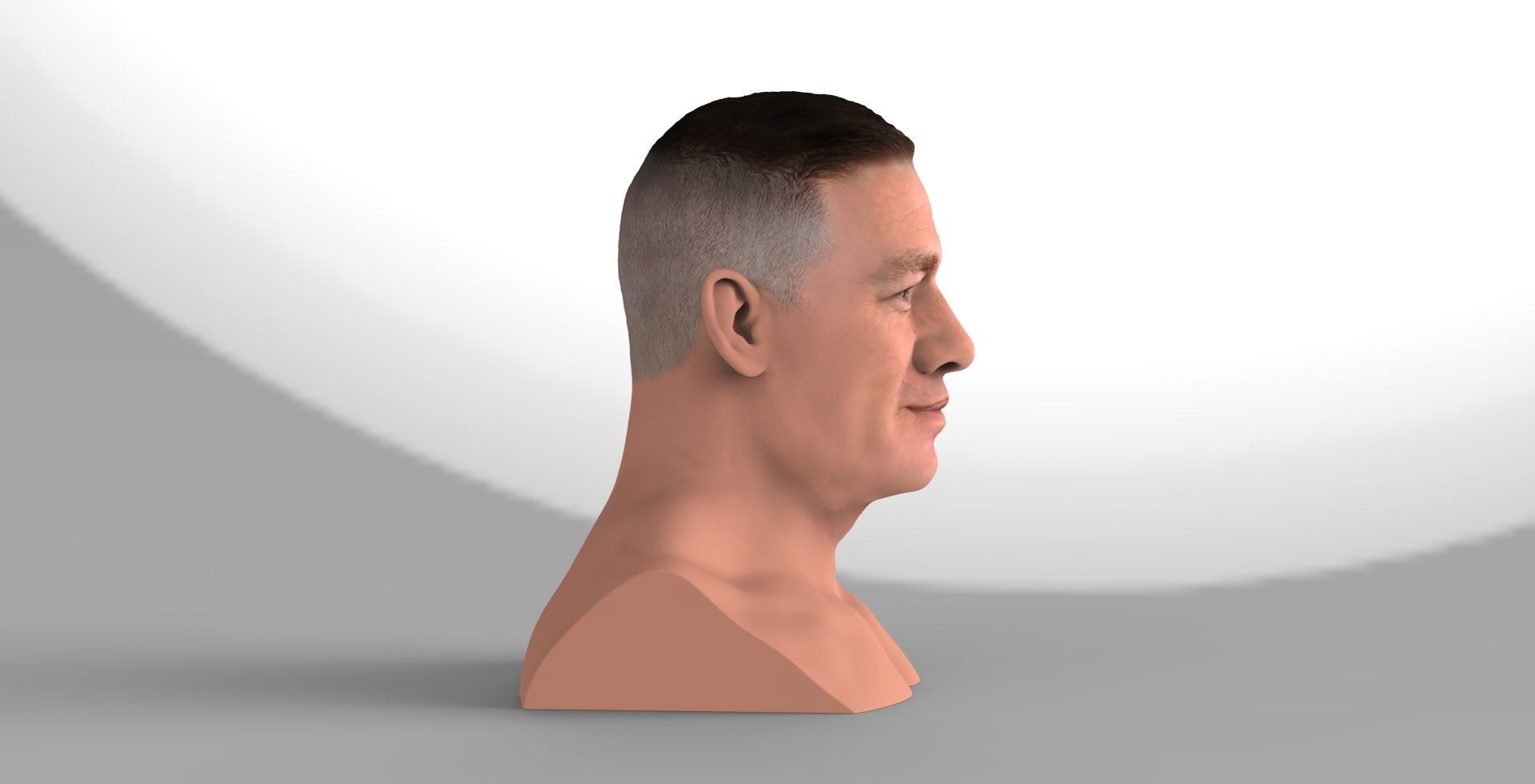 John Cena bust ready for full color 3D printing 3D print model_9