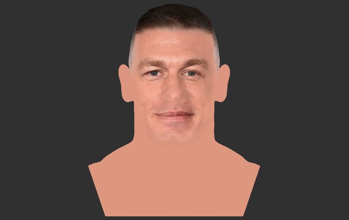 John Cena bust ready for full color 3D printing 3D print model_21