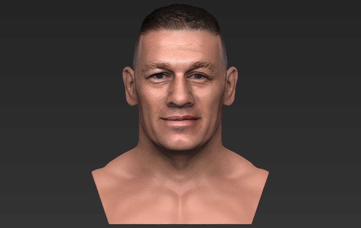 John Cena bust ready for full color 3D printing 3D print model_18