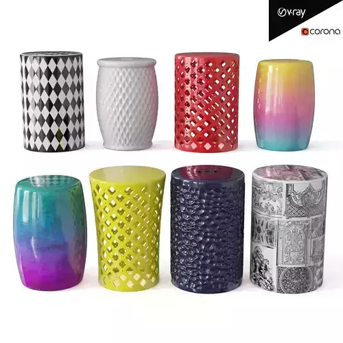 Ceramic garden stool collection