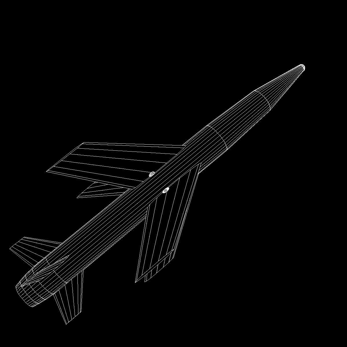 MGM-18A Lacrosse Missile 3D model_8