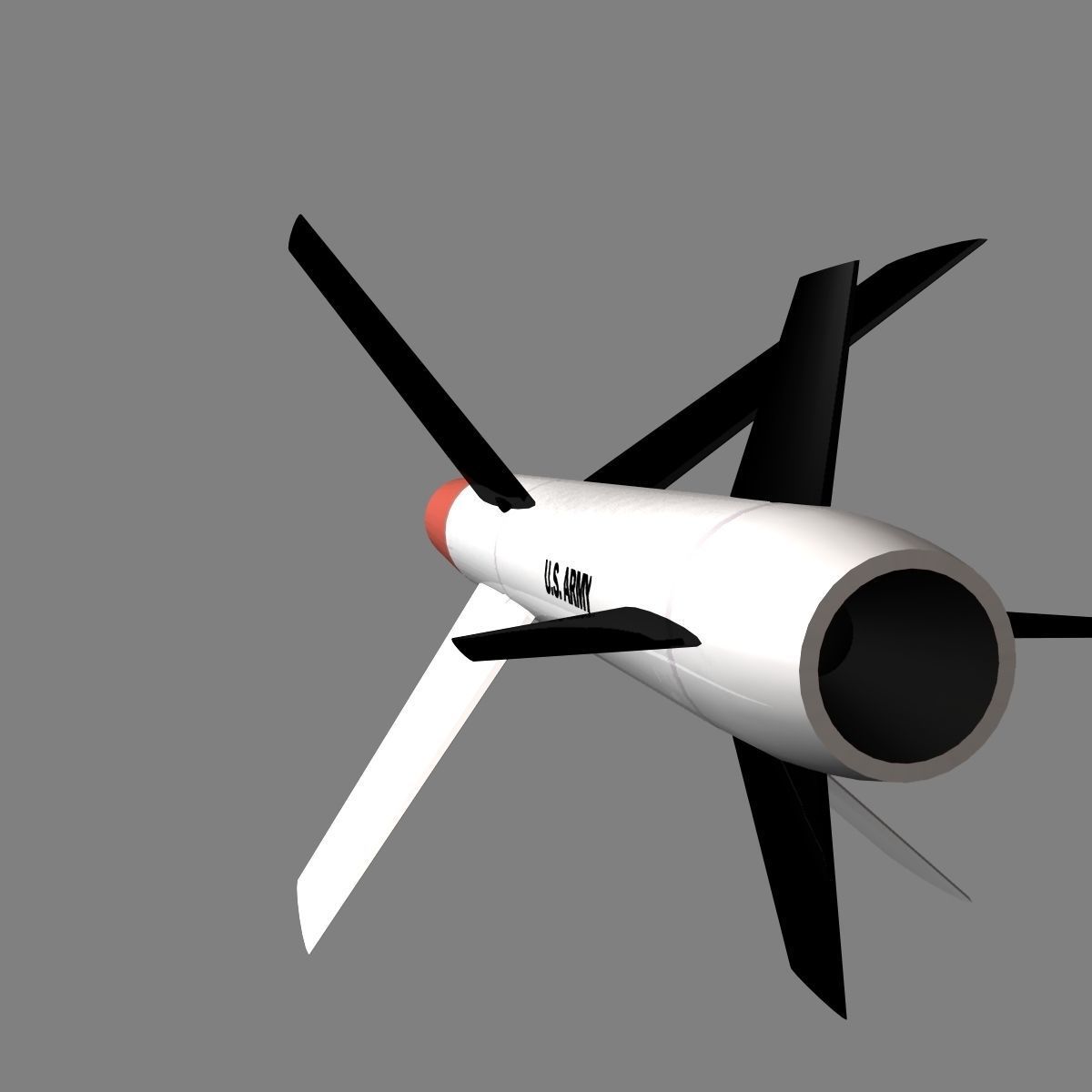 MGM-18A Lacrosse Missile 3D model_3