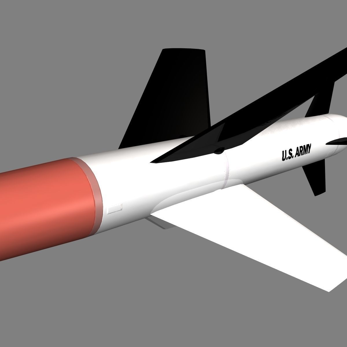 MGM-18A Lacrosse Missile 3D model_2