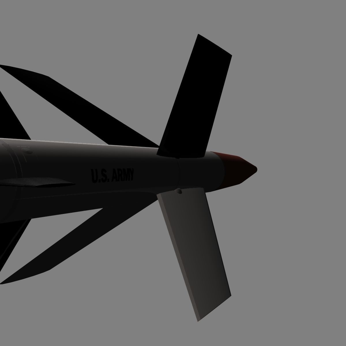 MGM-18A Lacrosse Missile 3D model_5