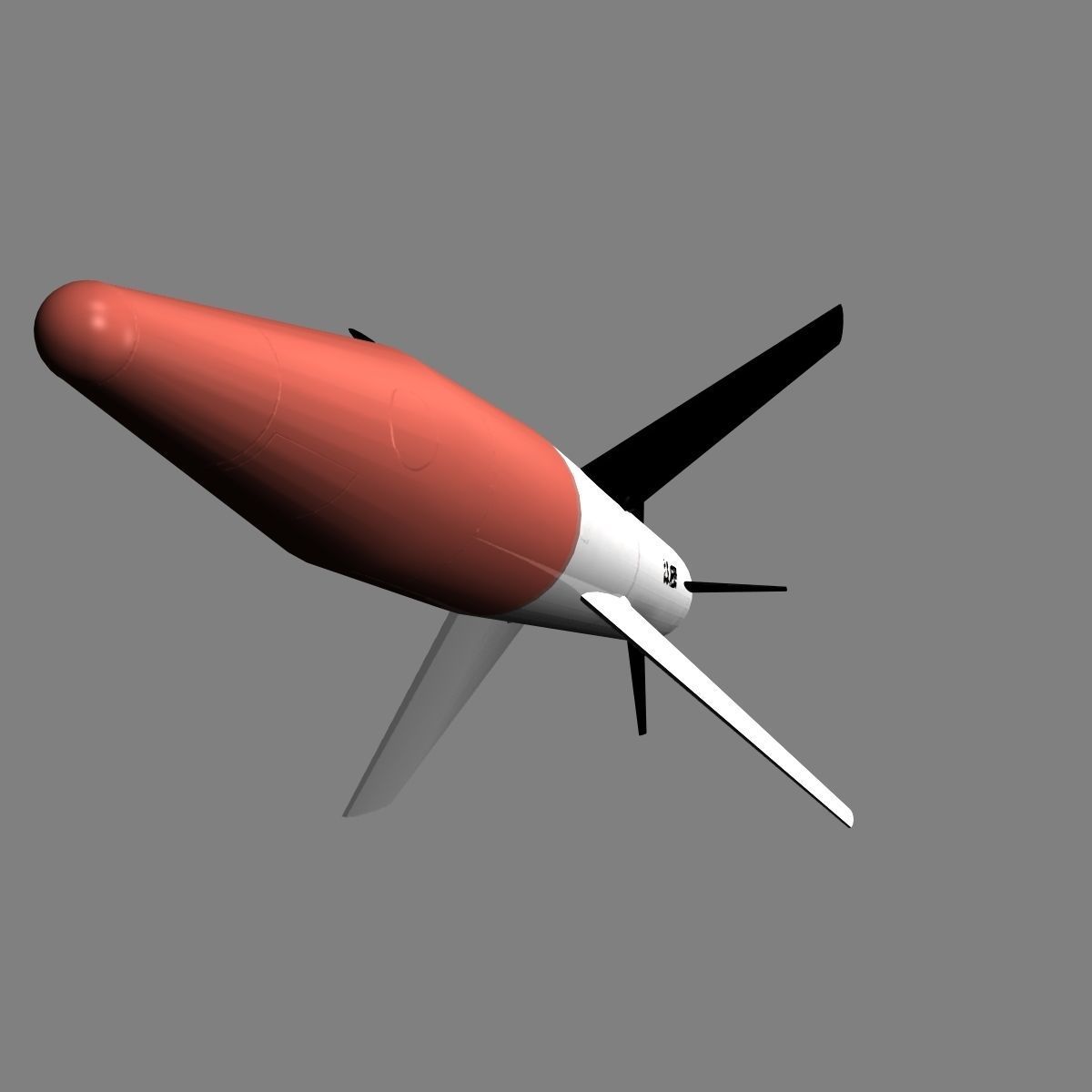 MGM-18A Lacrosse Missile 3D model_4