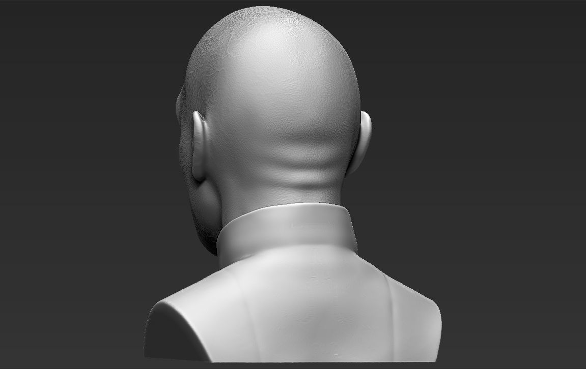 Lord Voldemort bust 3D printing ready stl obj formats 3D print model_6