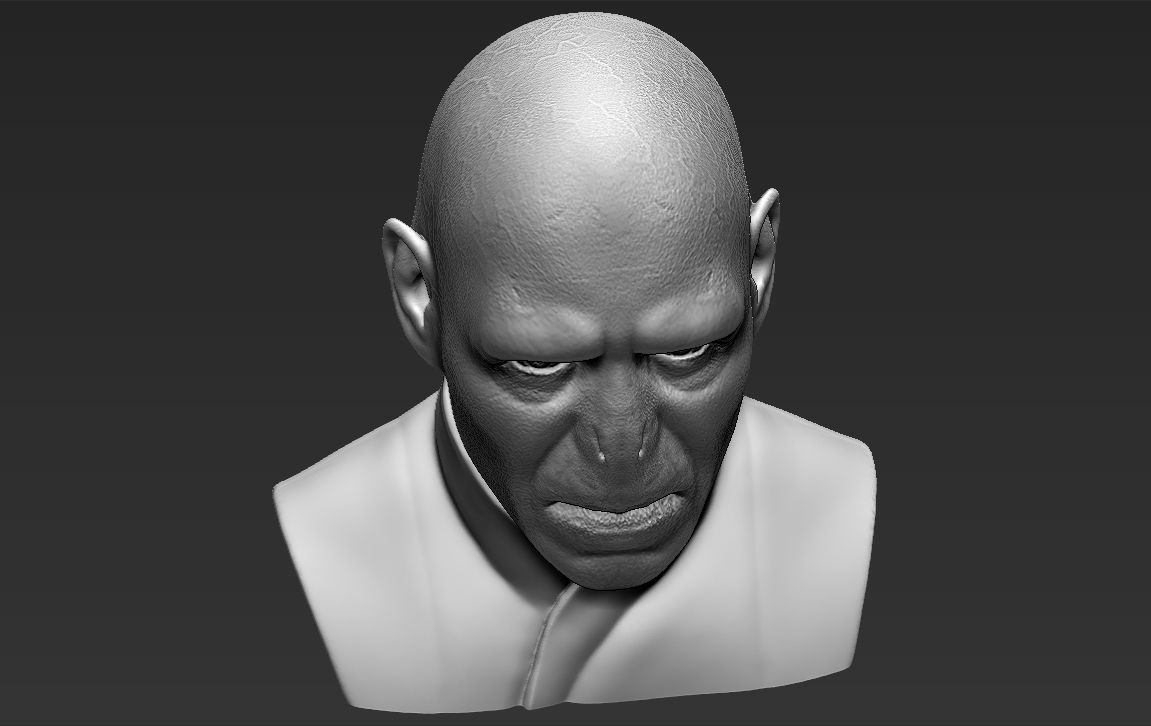 Lord Voldemort bust 3D printing ready stl obj formats 3D print model_16