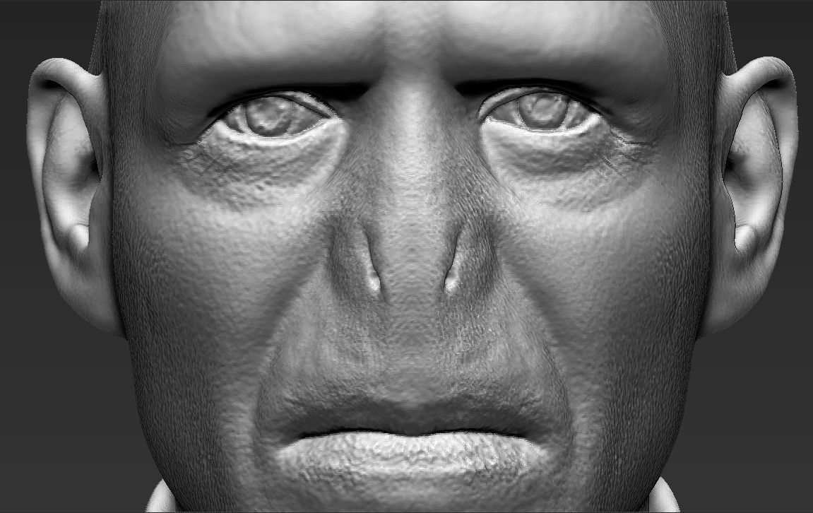 Lord Voldemort bust 3D printing ready stl obj formats 3D print model_19