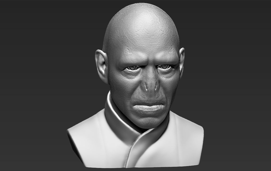 Lord Voldemort bust 3D printing ready stl obj formats 3D print model_14