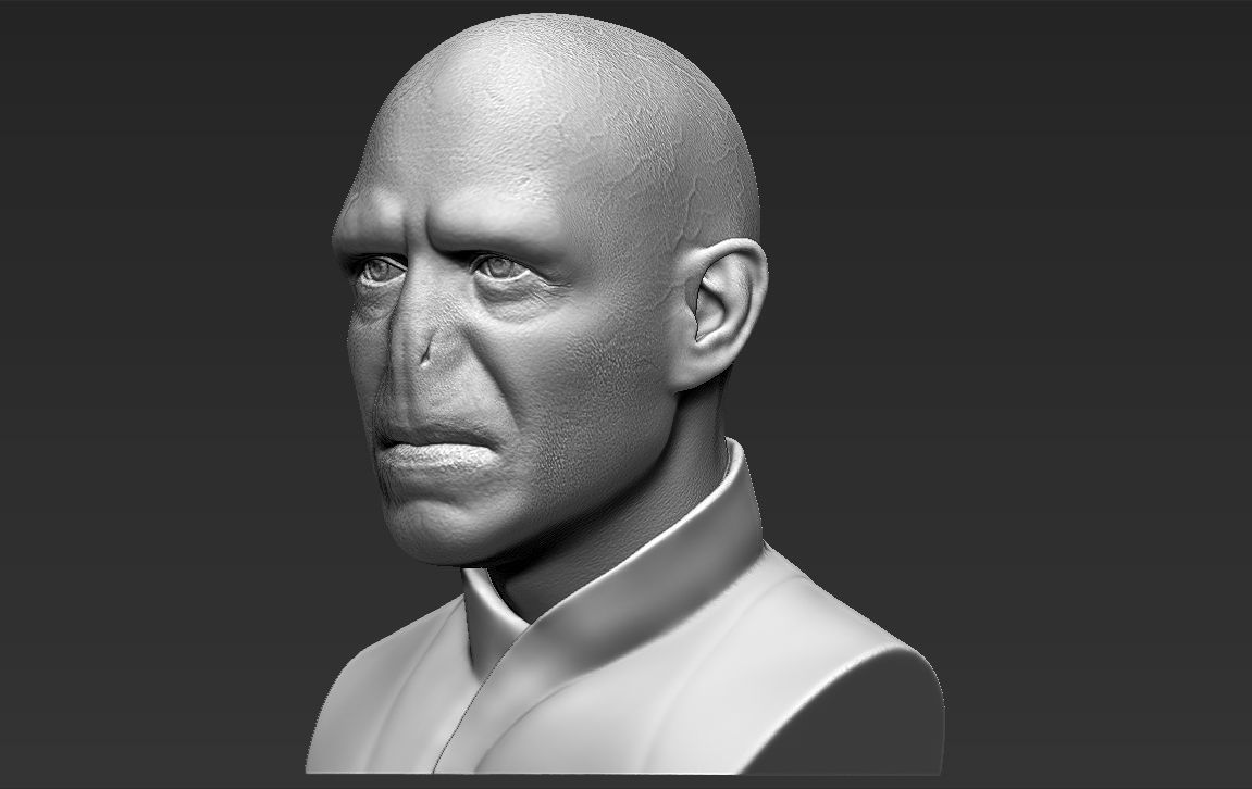 Lord Voldemort bust 3D printing ready stl obj formats 3D print model_2