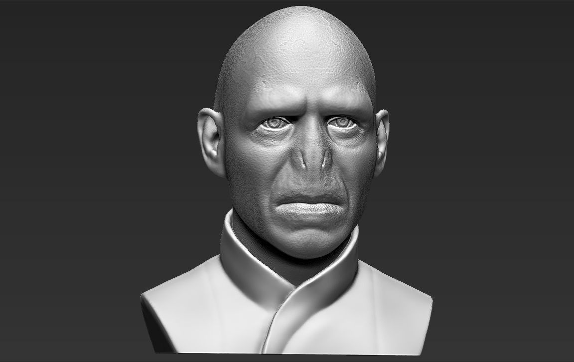 Lord Voldemort bust 3D printing ready stl obj formats 3D print model_13