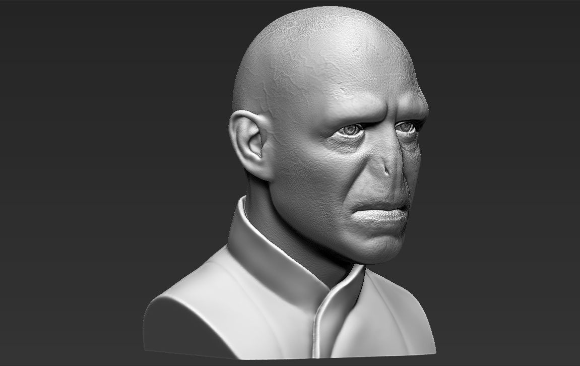 Lord Voldemort bust 3D printing ready stl obj formats 3D print model_11